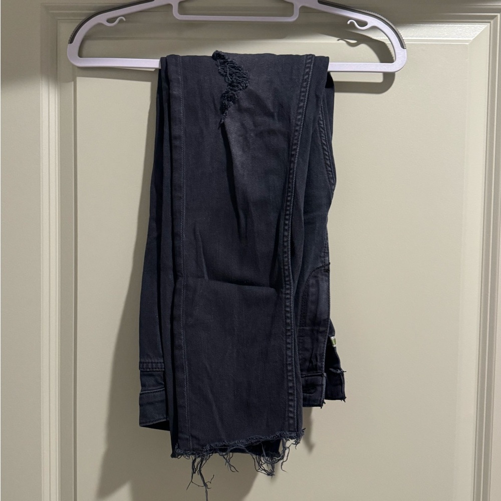 Anthropology cropped ripped jeans!